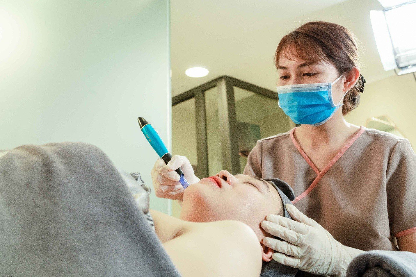 Microneedling consultation before booking in Calgary